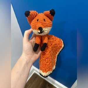 Fox security Blanket toy unisex handmade